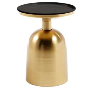 Kave Home Zlatý kovový kulatý odkládací stolek LaForma Physic 38 cm