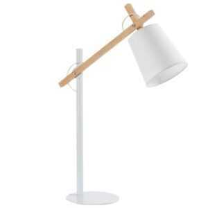 Bílá bavlněná stolní lampa Kave Home Kosta