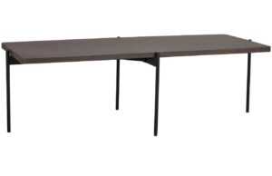 Hnědý  jasanový konferenční stolek ROWICO SHELTON 145 x 60 cm