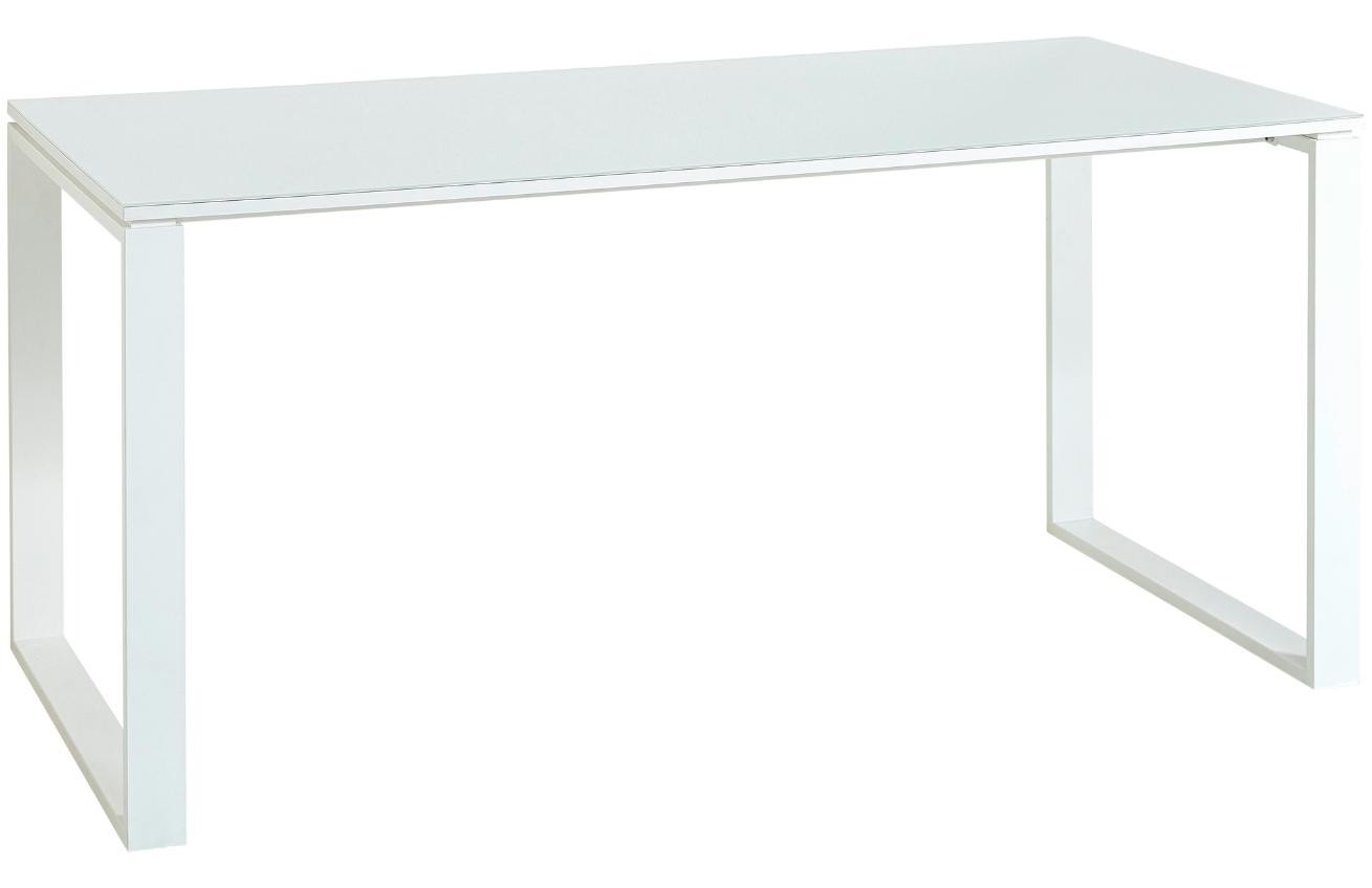 Bílý lesklý kancelářský stůl Germania Monteria 4200 160 x 80 cm