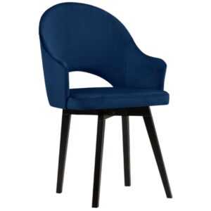 Královsky modrá sametová jídelní židle MICADONI GABRO