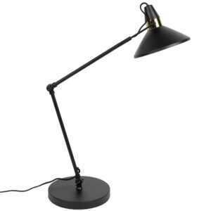 White Label Černá kovová stolní lampa WLL JONA