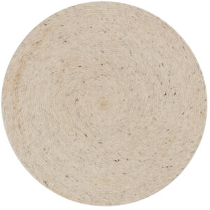 Béžovošedý kulatý vlněný koberec Kave Home Takashi 200 cm
