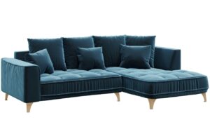 Devichy Sametová rohová pohovka Chloe 256 cm