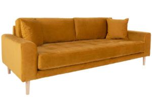 Nordic Living Sametová pohovka Limo 210 cm