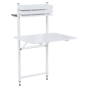 Bílý kovový balkonový stůl Fermob Bistro 57 x 77 cm