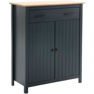 Modrošedá borovicová komoda Marckeric Miranda 90 x 40 cm