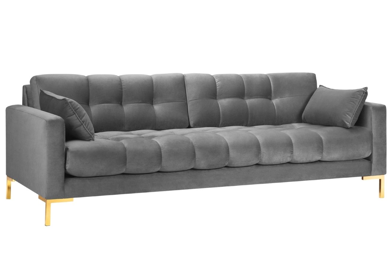 Micadoni Sametová pohovka Mamaia 217 cm