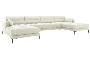 Micadoni Sametová rohová pohovka Mamaia 383 cm