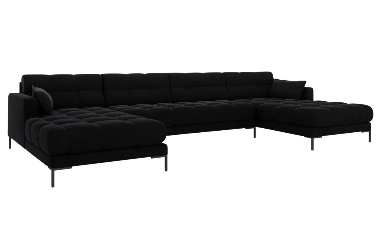 Micadoni Sametová rohová pohovka Mamaia 383 cm