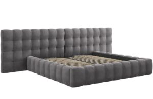 Micadoni Sametová postel Mamaia 200 x 200 cm s úložným prostorem