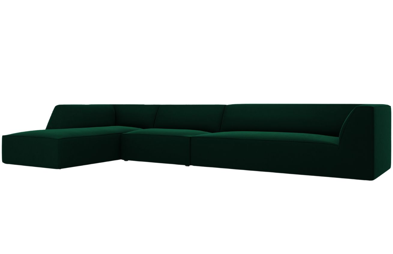 Micadoni Sametová rohová pohovka Ruby 366 cm