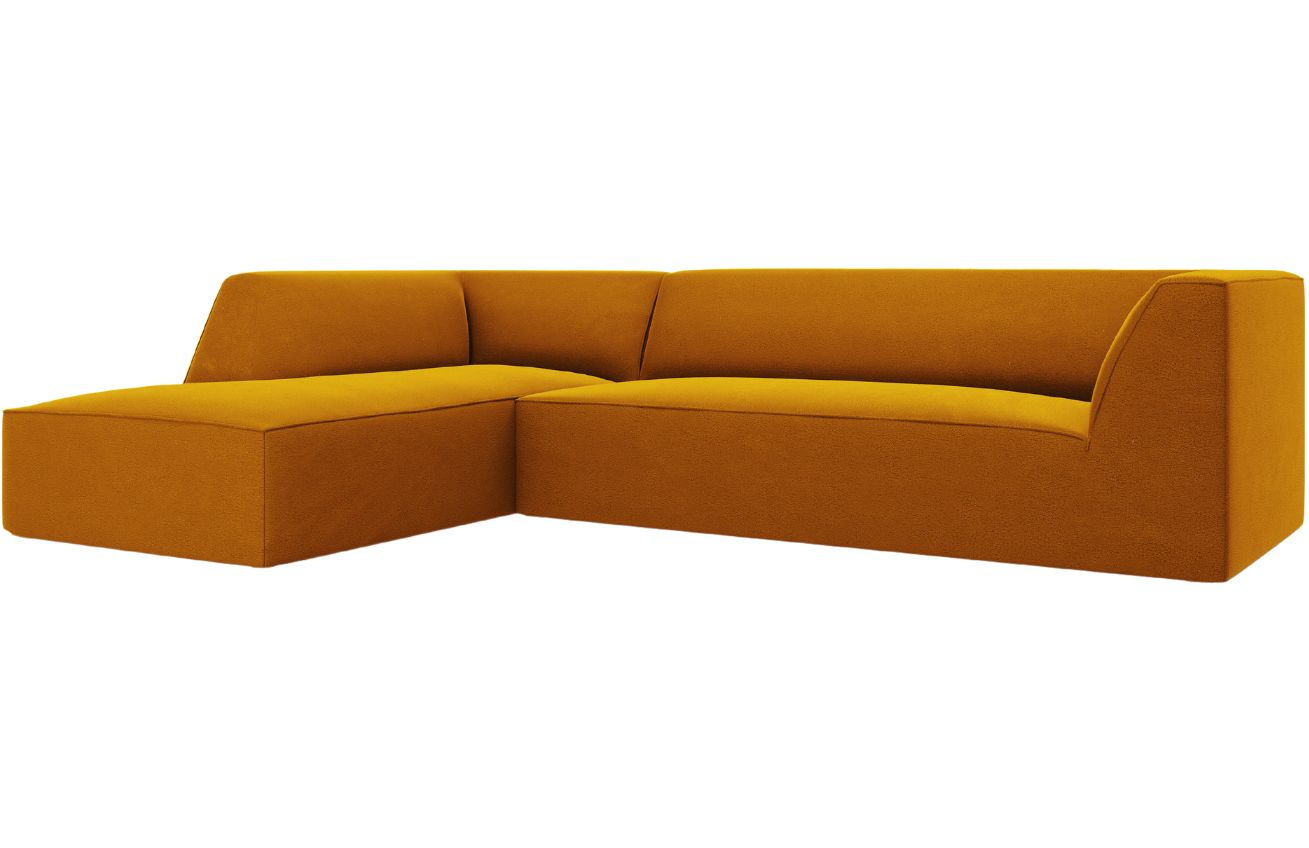 Micadoni Sametová rohová pohovka Ruby 273 cm