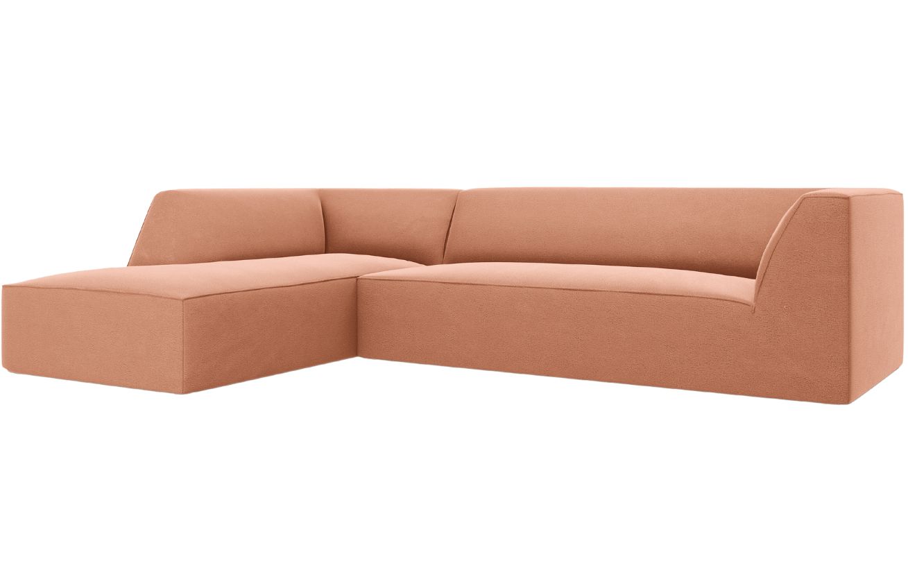 Micadoni Sametová rohová pohovka Ruby 273 cm