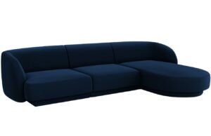 Micadoni Sametová rohová pohovka Miley 255 cm