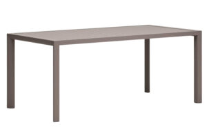 Hnědý kovový zahradní jídelní stůl Kave Home Culip 180 x 90 cm