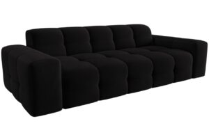 Micadoni Sametová pohovka Kendal 222 cm