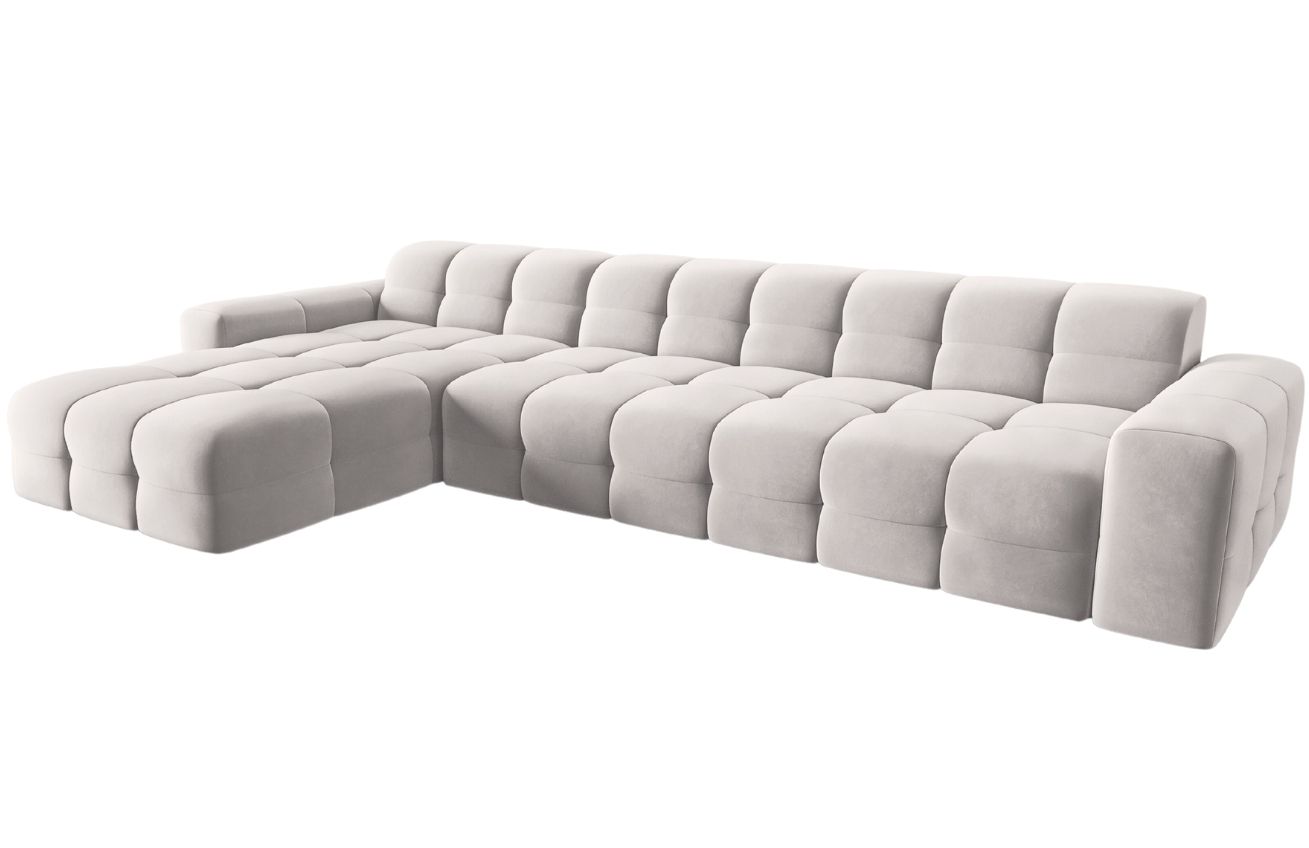 Micadoni Sametová rohová pohovka Kendal 357 cm