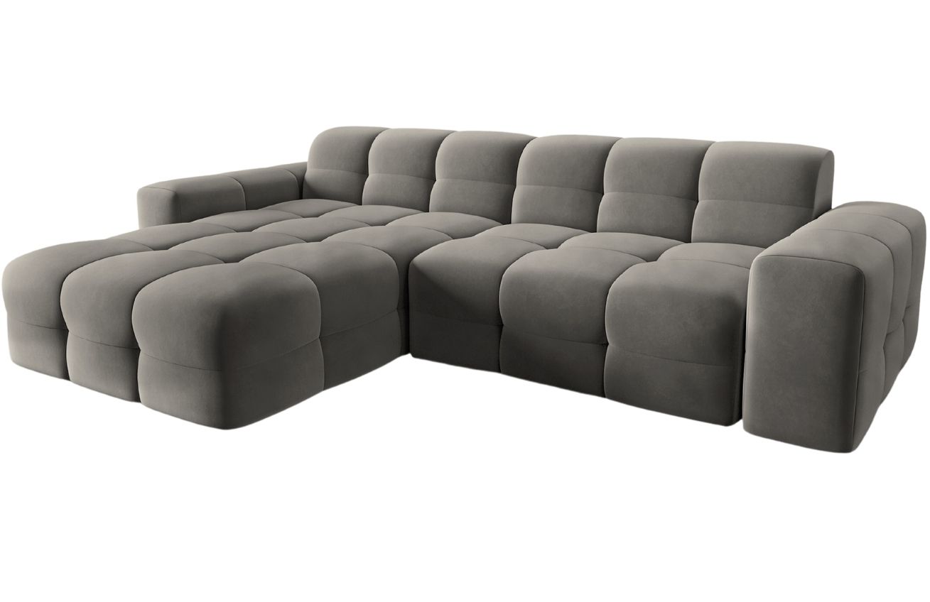 Micadoni Sametová rohová pohovka Kendal 256 cm