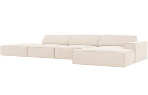 Micadoni Sametová rohová pohovka Jodie 341 cm