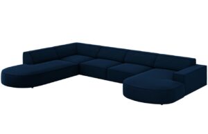 Micadoni Sametová rohová pohovka Jodie 364 cm