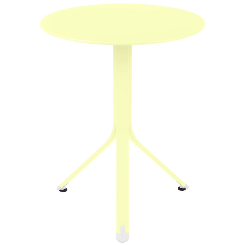 Citronově žlutý kovový stůl Fermob Rest'O Ø 60 cm