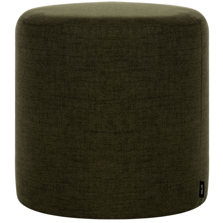 noo.ma Tmavě zelený čalouněný puf Folk 40 cm