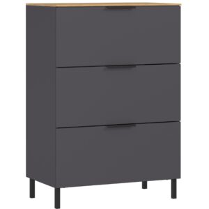 Germania Grafitově šedá komoda California 67 x 40 cm