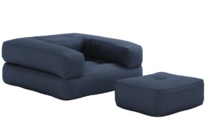 Karup Design Rozkládací křeslo Cube s podnožkou