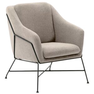 Béžové čalouněné křeslo Kave Home Brida