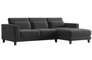 Windsor & Co Sametová rohová pohovka Leon 260 cm