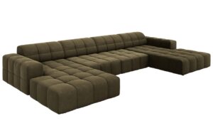 Cosmopolitan Design Sametová rohová pohovka Chicago 364 cm