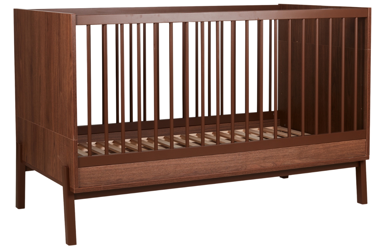 Hnědá dětská rostoucí postýlka Quax Ashi 70 x 140 cm