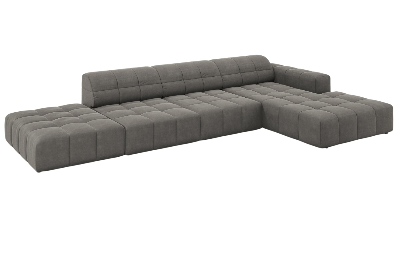 Cosmopolitan Design Sametová rohová pohovka Chicago 341 cm