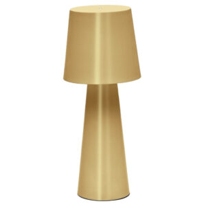 Zlatá kovová zahradní stolní LED lampa Kave Home Arenys M