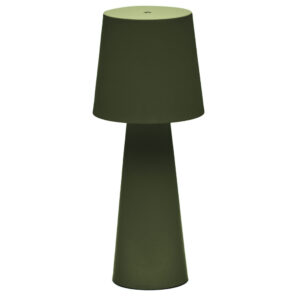 Zelená kovová zahradní stolní LED lampa Kave Home Arenys M