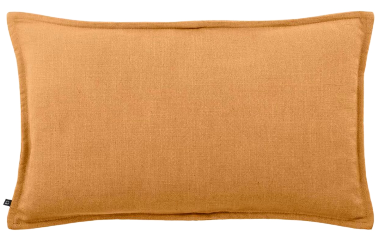 Hořčicově žlutý povlak na polštář Kave Home Blok 30 x 50 cm