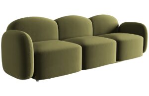 Micadoni Sametová pohovka Blair 274 cm