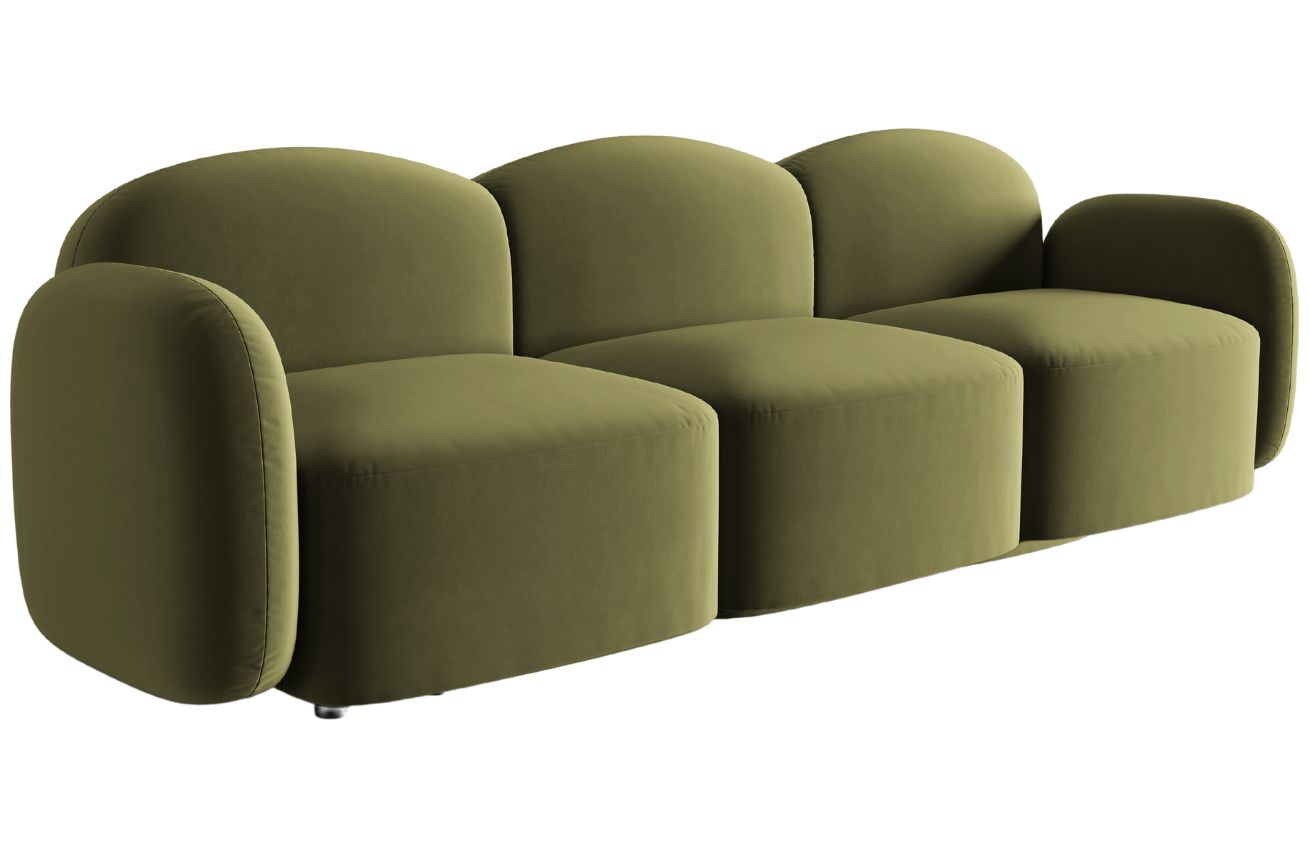 Micadoni Sametová pohovka Blair 274 cm