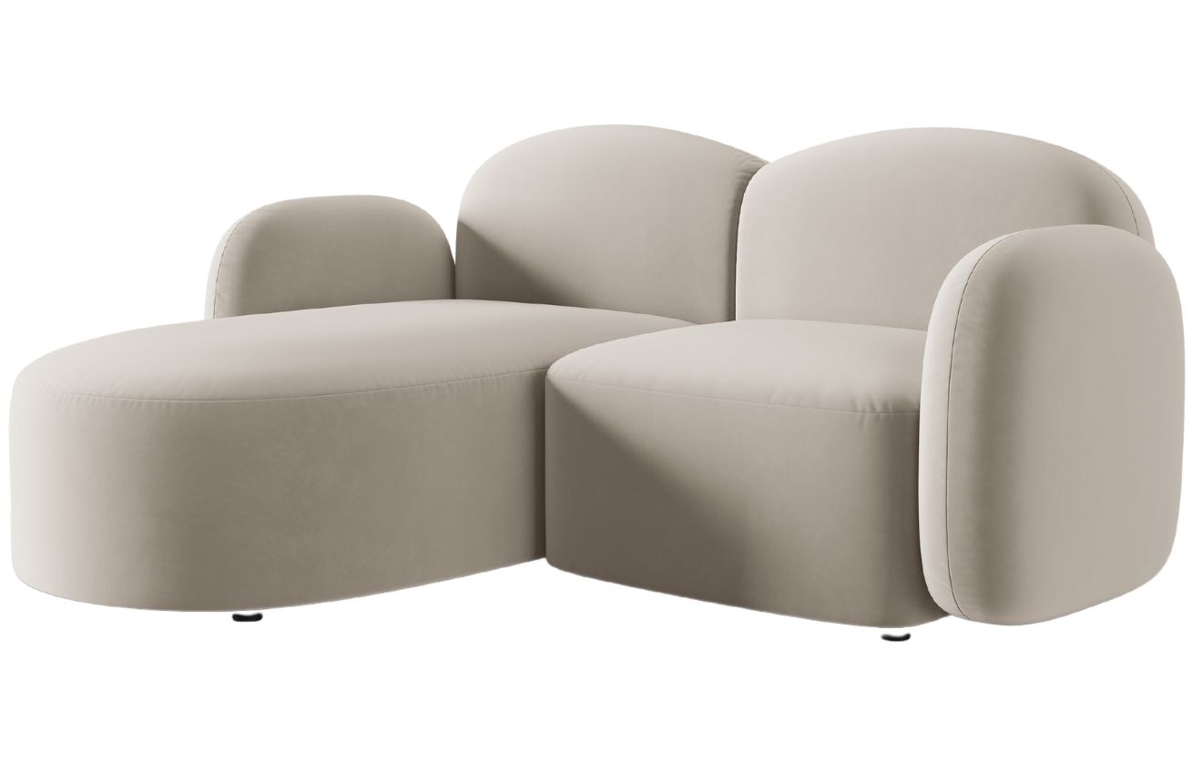 Micadoni Sametová rohová pohovka Blair 194 cm