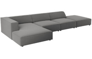 Cosmopolitan Design Sametová rohová pohovka Arendal 341 cm