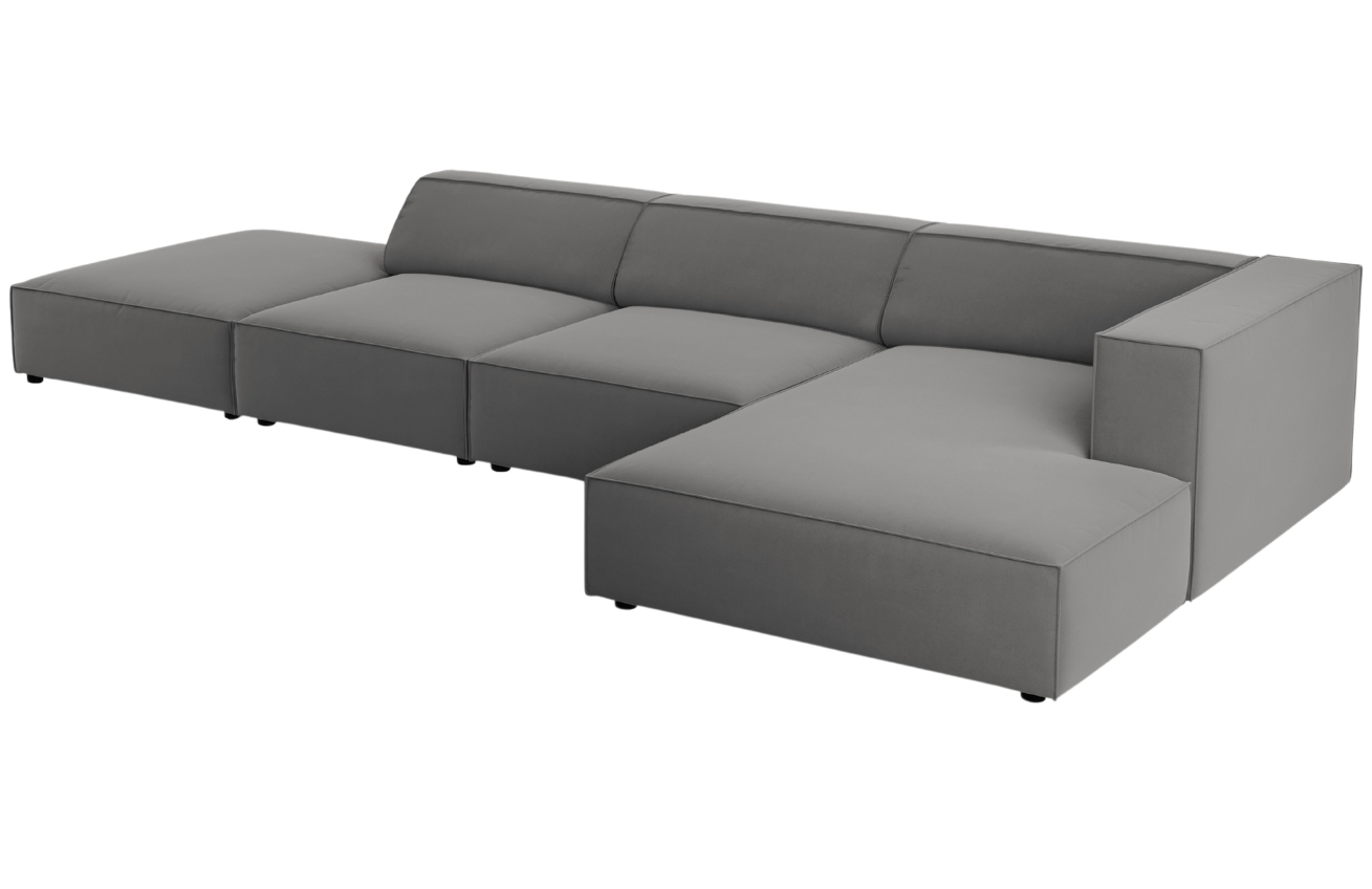 Cosmopolitan Design Sametová rohová pohovka Arendal 341 cm