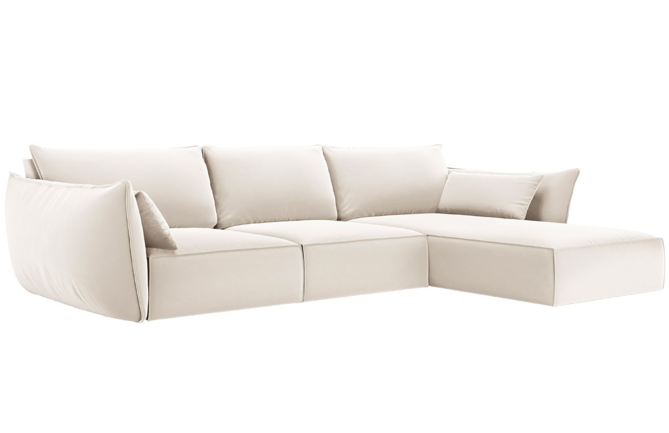 Micadoni Sametová rohová pohovka Kaelle 308 cm