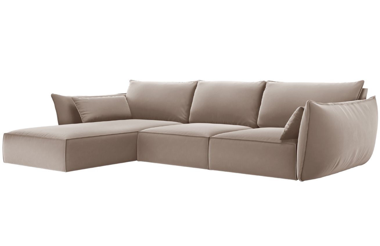 Micadoni Sametová rohová pohovka Kaelle 308 cm