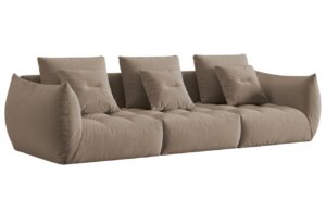 Micadoni Sametová pohovka Bloom 332 cm