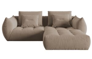 Micadoni Sametová rohová pohovka Bloom 232 cm