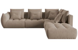 Micadoni Sametová rohová pohovka Bloom 316 cm