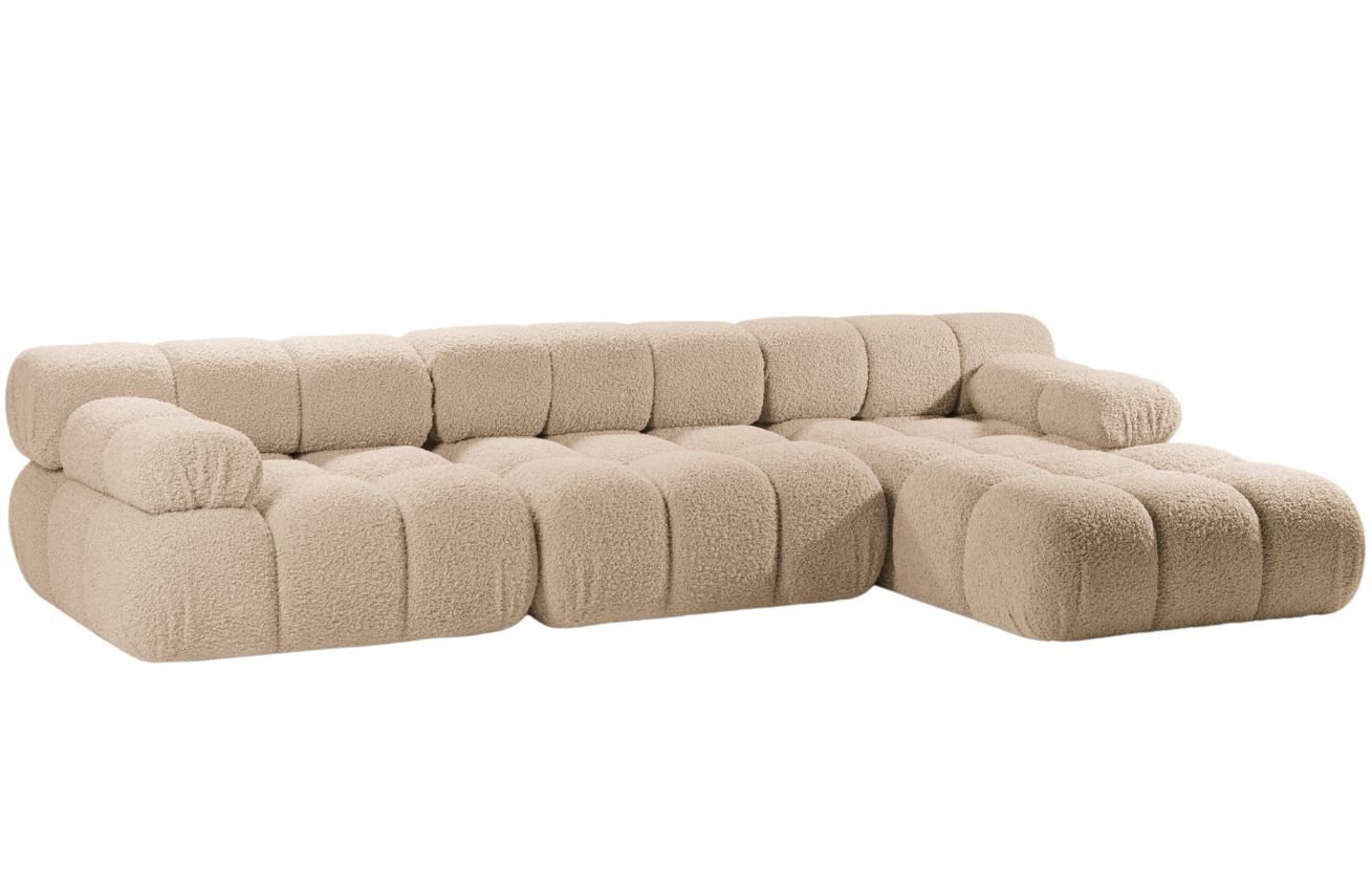 Micadoni Bouclé rohová pohovka Bellis 282 cm