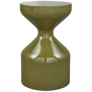 WOOOD Zelený kovový odkládací stolek Ferry 30 cm