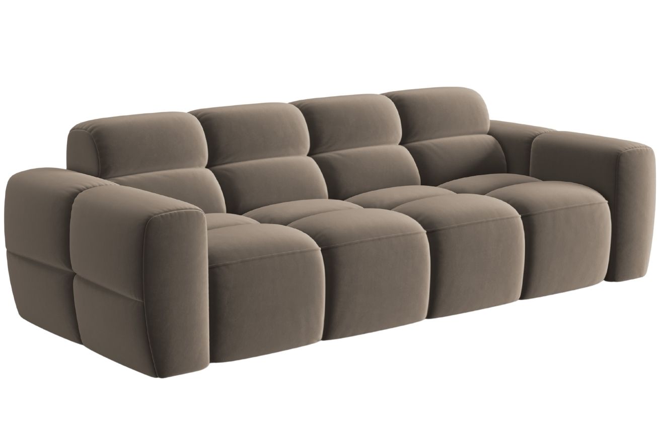 Micadoni Sametová pohovka Lisa 256 cm